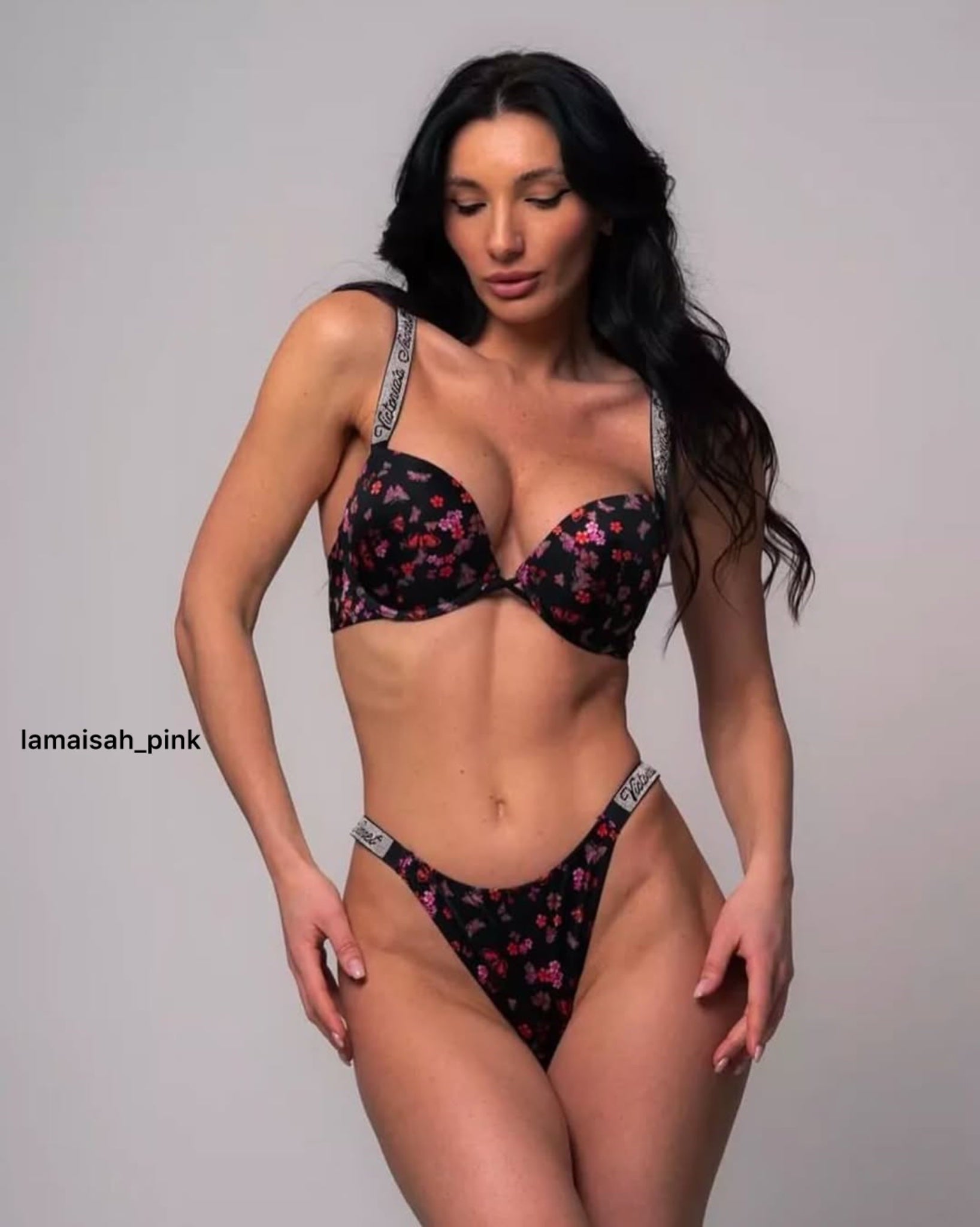 VS Criss Cross Floral Bra Set π