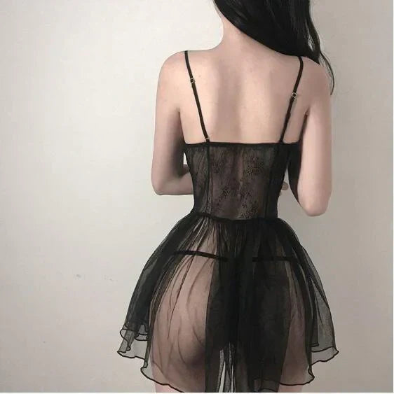 Snowflake Seduction Mesh Lingerie Set