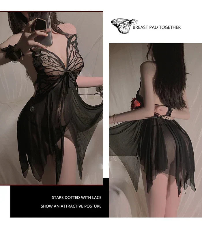 Butterfly Mesh Nightgown