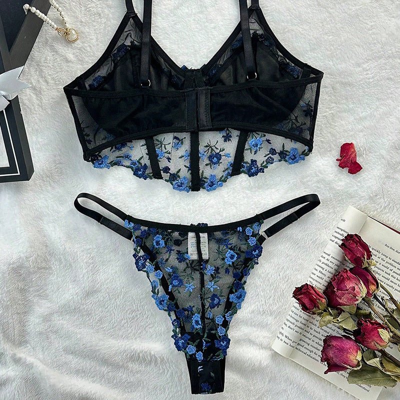 Rosé All Dazed Sheer Embroidered Lingerie