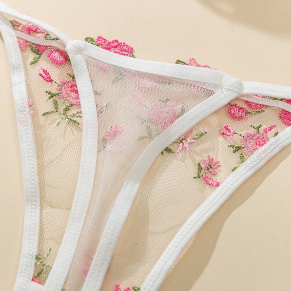 Soft Girl Bloom Floral Embroidered Lingerie