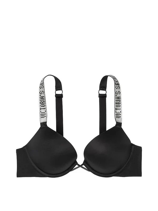 Shine Strap Push-Up Bra Set