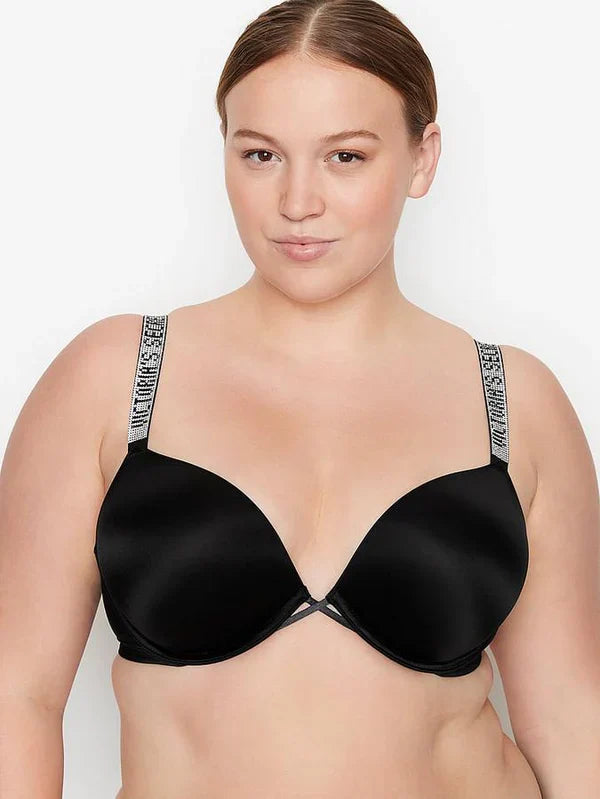 Shine Strap Push-Up Bra Set