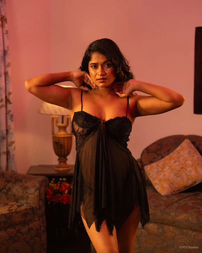 Blazing Romance Sheer Babydoll Lingerie