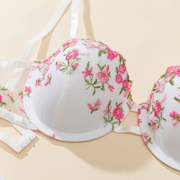 Soft Girl Bloom Floral Embroidered Lingerie