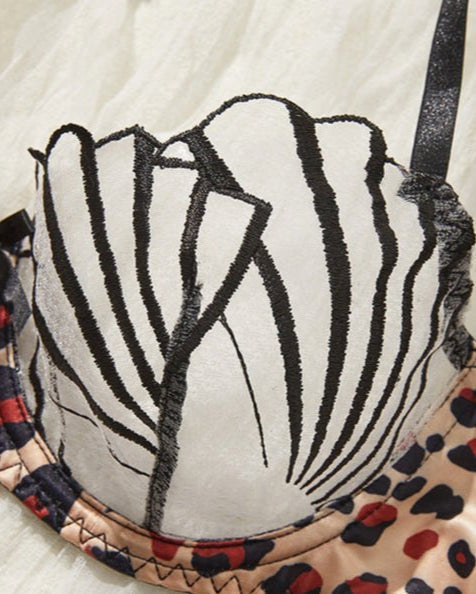 The Virgin Myth Lace Illusion Bra & Thong Set